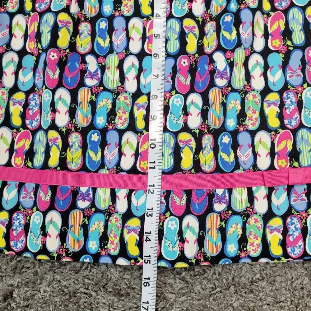 Bamboo Traders Size 6 Skort Skirt Novelty Barbiecore Pink Ribbon Trim Stretchy - Picture 7 of 10